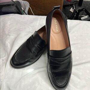 Cole Haan Black Leather Slip-On Loafers